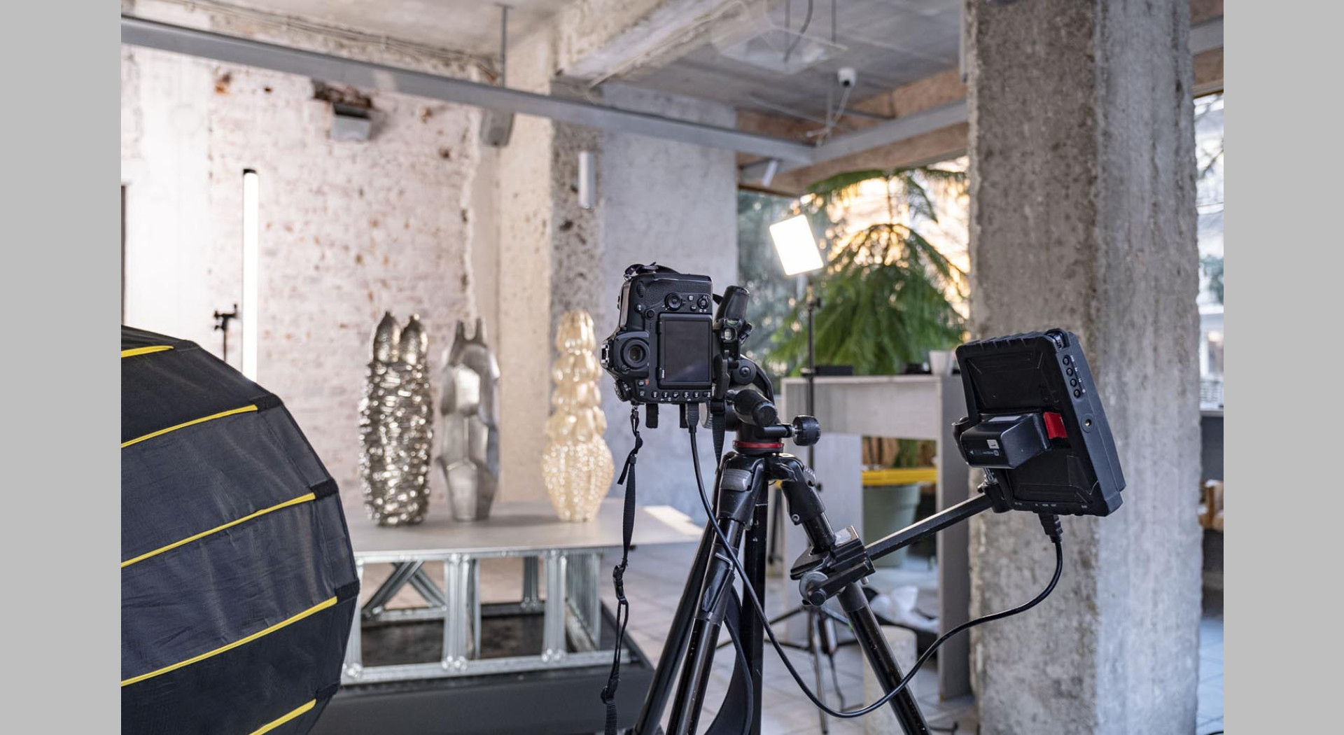 Vorderer Raum genutzt als Fotostudio