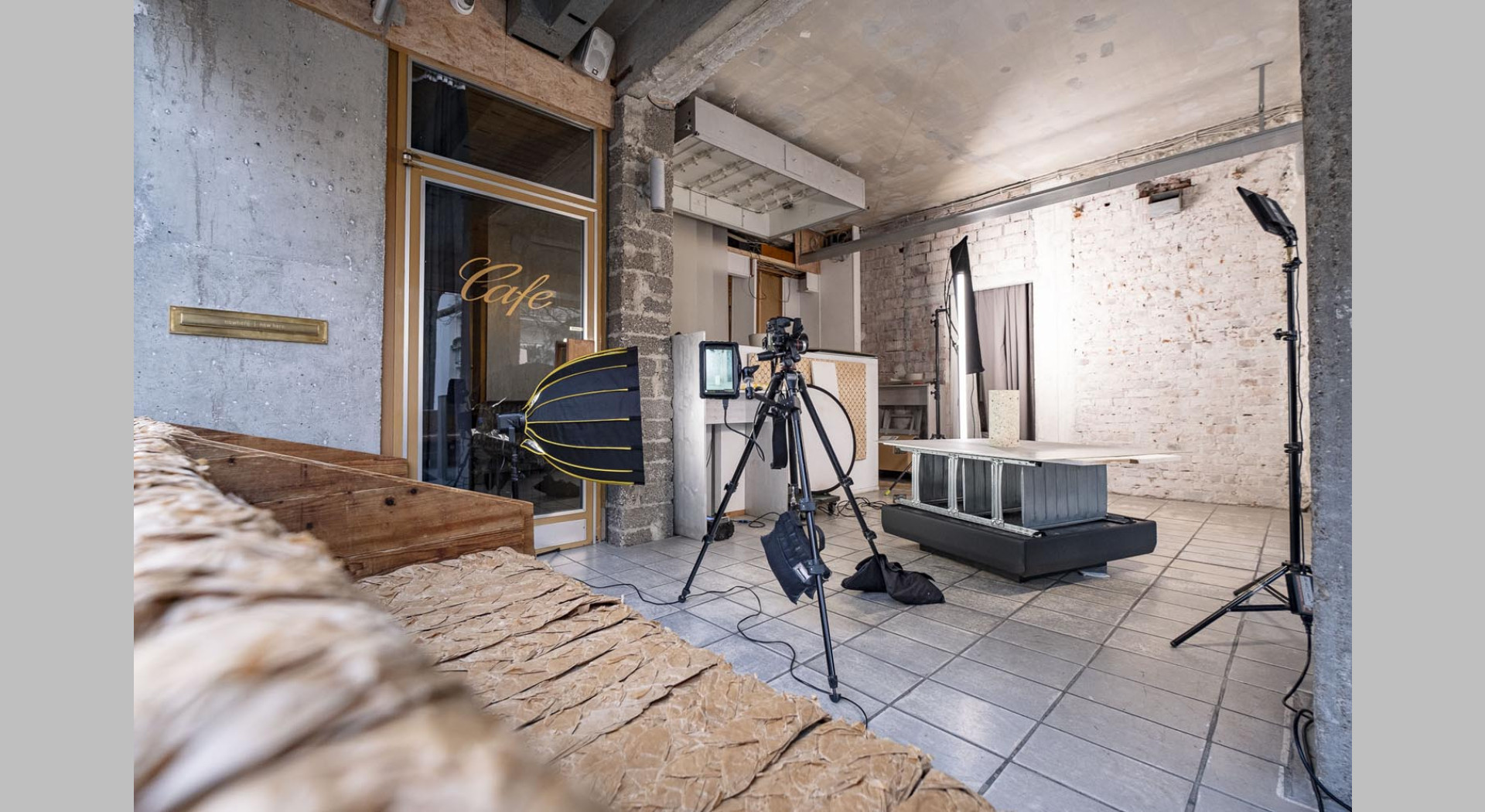 Vorderer Raum genutzt als Fotostudio