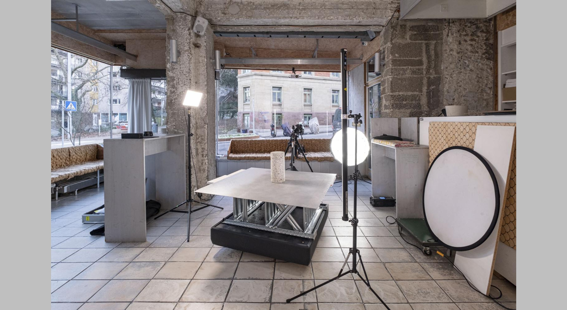 Vorderer Raum genutzt als Fotostudio