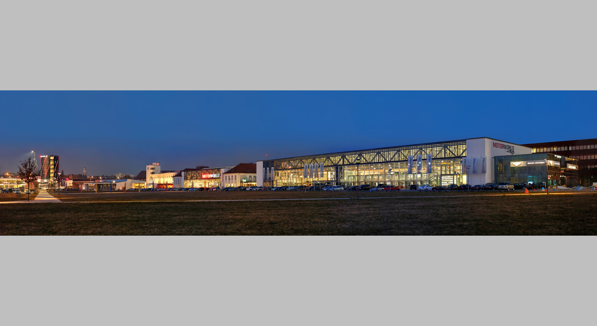 Motorworld Region Stuttgart by night