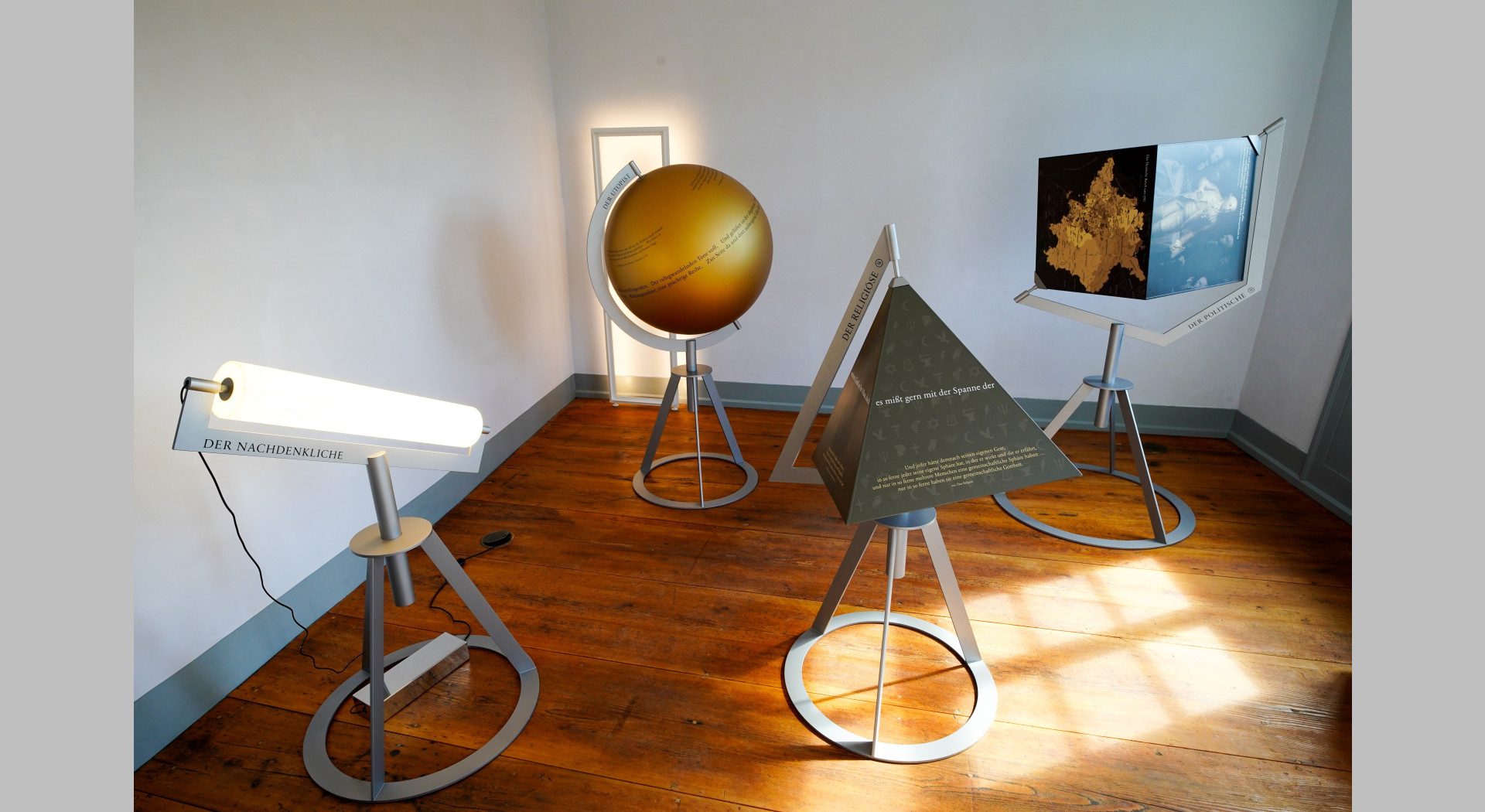 Literarische Ausstellung im Hölderlinhaus Lauffen a.N., Globen