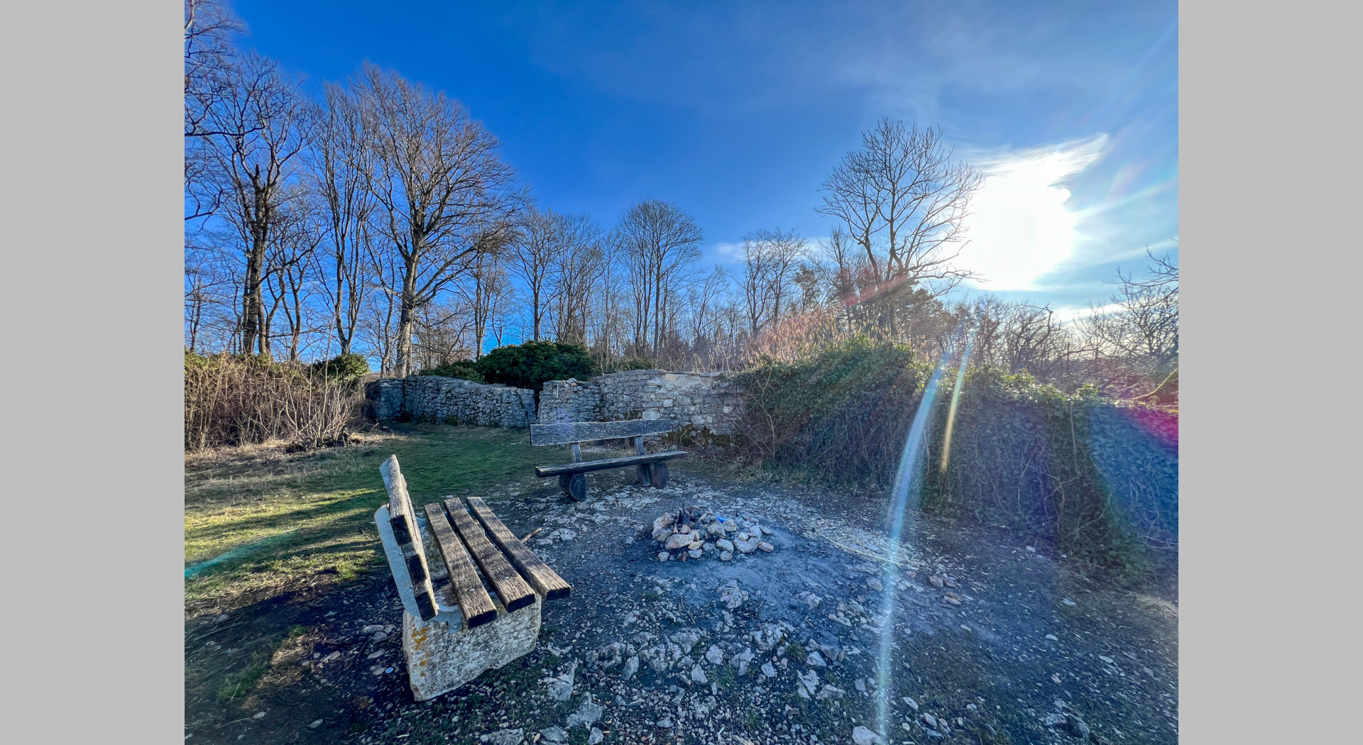 Ruine Greifenstein mit Grillstelle