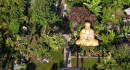 Goldener Buddha im Little Thailand Garden Mannheim. 